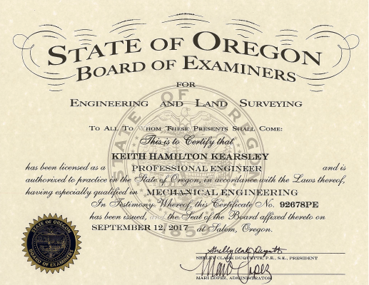 Oregon License